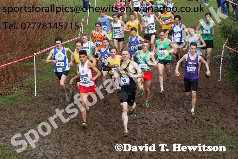 Under-20 mens Inter Counties Cross Country, Cofton Park, Birmingham. Photo: David T. Hewitson/Sports for All Pics